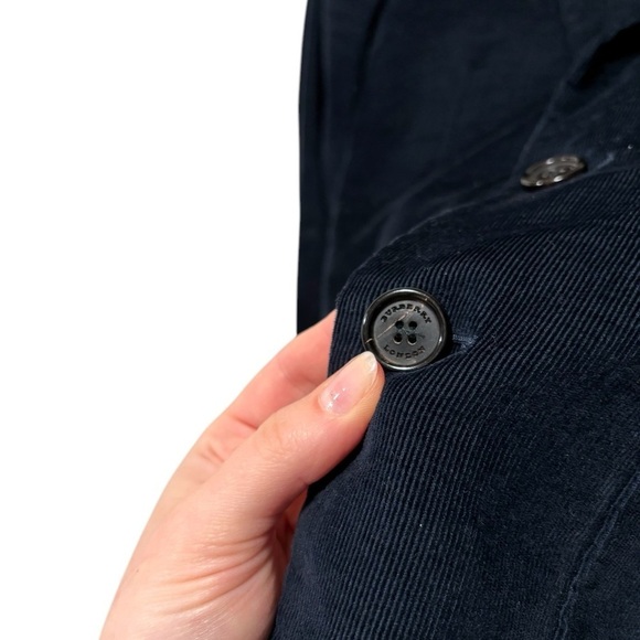 Burberry Men's Corduroy Navy Blue Blazer Jacket Size 44R - Picture 7 of 8